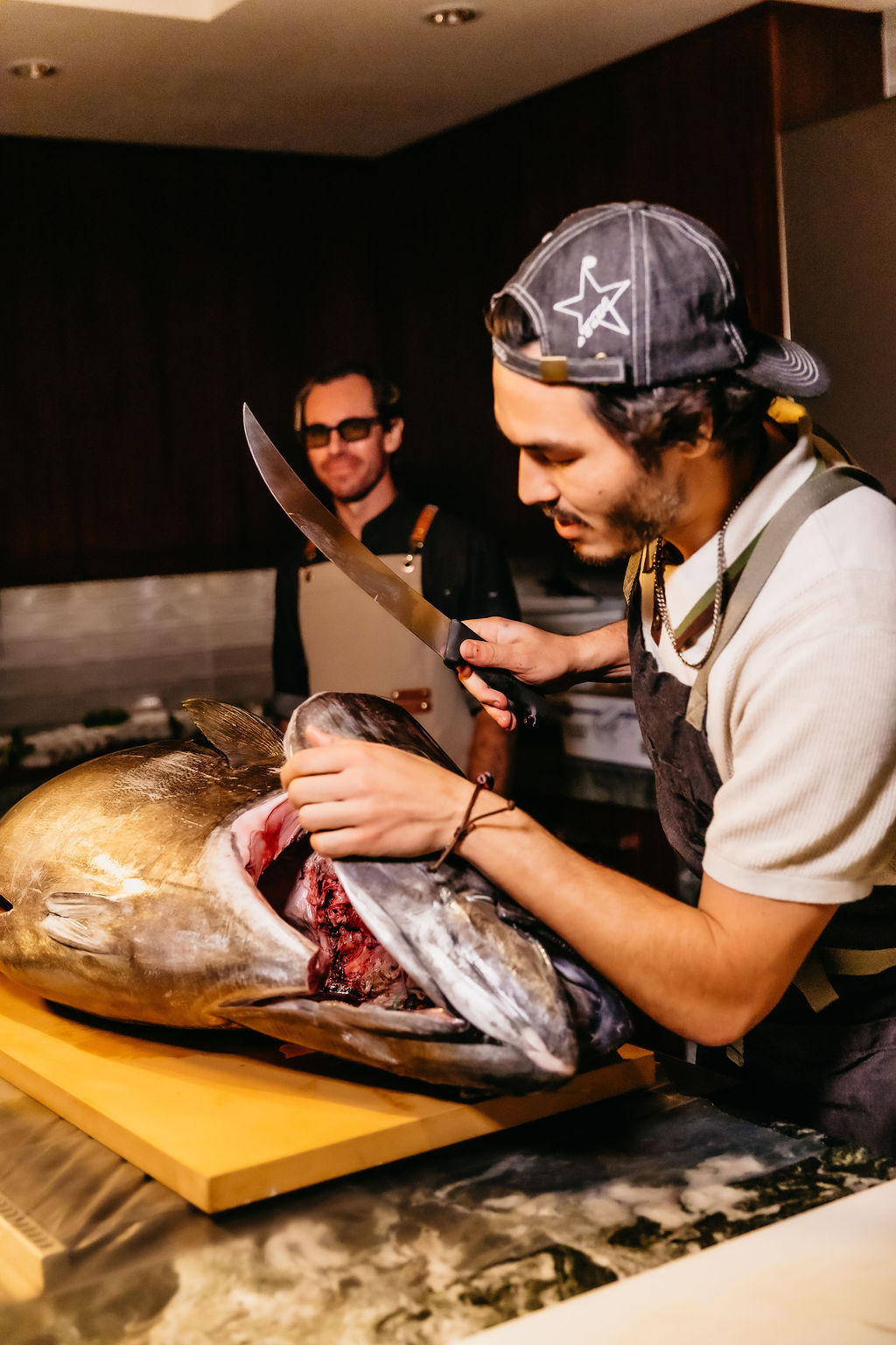 Live tuna cutting