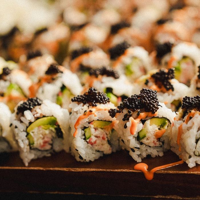 A run of hand rolls finished with caviar.